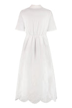 Carica l&#39;immagine nel visualizzatore di Gallery, Abito in cotone con inserti in pizzo
