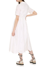 Carica l&#39;immagine nel visualizzatore di Gallery, Abito in cotone con inserti in pizzo
