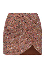 Load image into Gallery viewer, Net skirt with rhinestones

