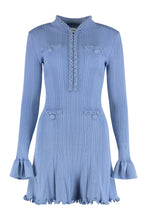 Load image into Gallery viewer, Mini knitted dress with pearl finishes
