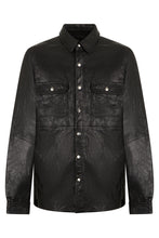 Carica l'immagine nel visualizzatore di Gallery, Overshirt in pelle effetto stropicciato
