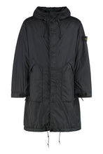Carica l'immagine nel visualizzatore di Gallery, Parka lungo con cappuccio in nylon
