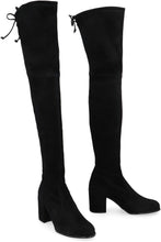 Carica l'immagine nel visualizzatore di Gallery, Stivali over-the-knee Tieland in suede stretch
