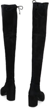 Carica l'immagine nel visualizzatore di Gallery, Stivali over-the-knee Tieland in suede stretch
