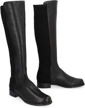 Load image into Gallery viewer, HALFNHALF leather and stretch fabric boots
