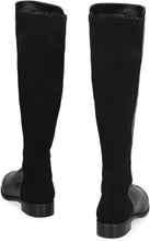 Load image into Gallery viewer, HALFNHALF leather and stretch fabric boots
