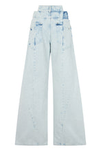 Carica l'immagine nel visualizzatore di Gallery, Jeans ampi in denim di cotone
