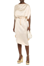 Load image into Gallery viewer, Belted satin dress
