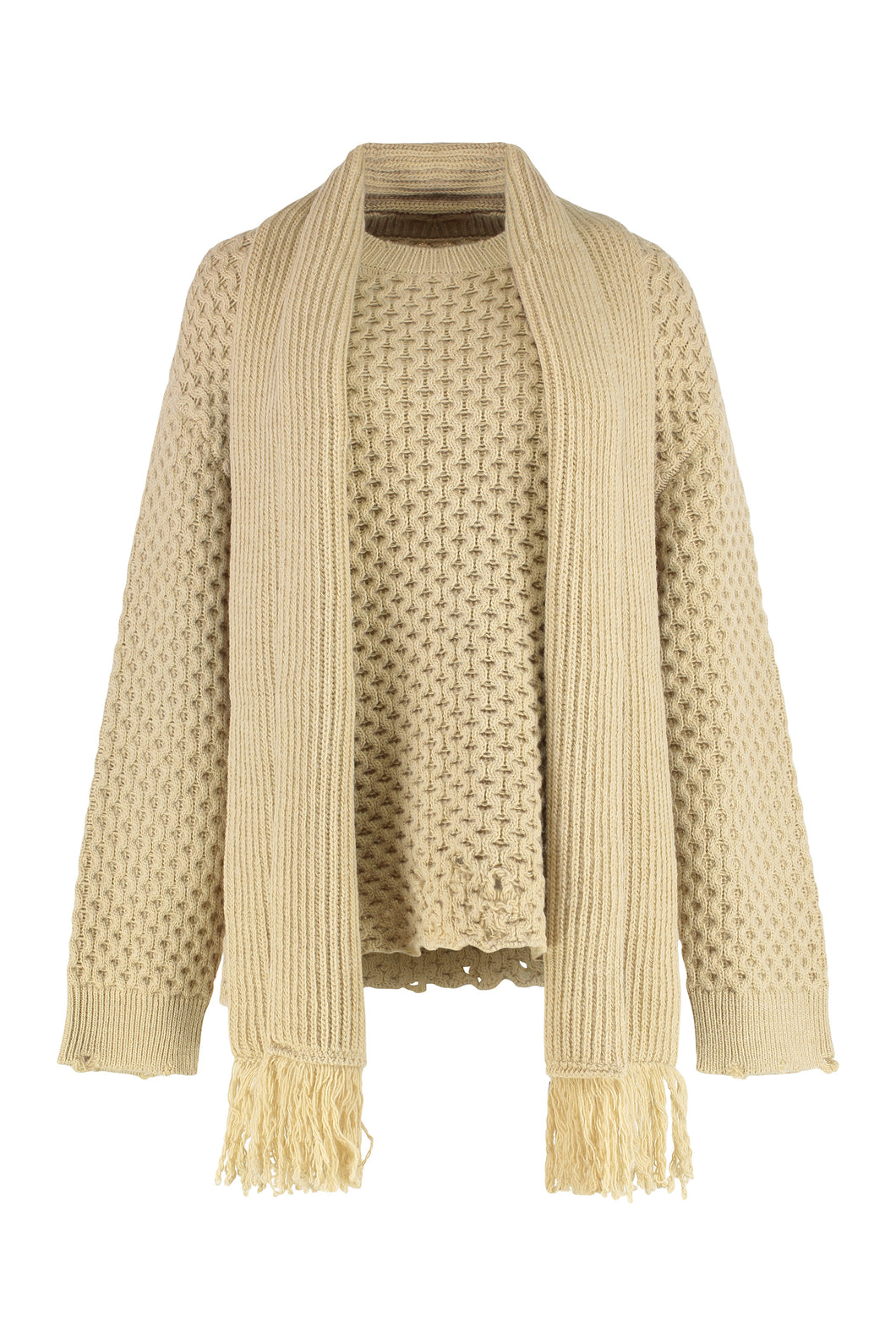 Maglione girocollo in misto lana