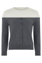 Carica l'immagine nel visualizzatore di Gallery, Cardigan in cotone con inserto trasparente
