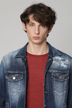 Carica l'immagine nel visualizzatore di Gallery, Giacca Dan in denim effetto destroyed

