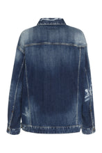 Carica l'immagine nel visualizzatore di Gallery, Giacca in denim effetto destroyed
