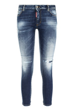 Carica l'immagine nel visualizzatore di Gallery, Cropped jeans in cotone stretch
