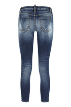 Carica l'immagine nel visualizzatore di Gallery, Cropped jeans in cotone stretch
