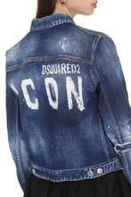 Carica l'immagine nel visualizzatore di Gallery, Giacca in denim effetto destroyed
