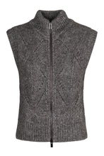 Carica l'immagine nel visualizzatore di Gallery, Gilet in maglia con zip in misto alpaca
