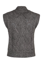 Carica l'immagine nel visualizzatore di Gallery, Gilet in maglia con zip in misto alpaca
