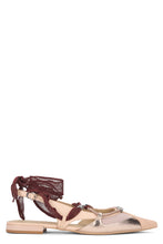 Carica l'immagine nel visualizzatore di Gallery, Sandali slingback in pelle e tessuto
