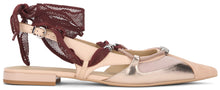 Carica l'immagine nel visualizzatore di Gallery, Sandali slingback in pelle e tessuto
