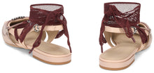 Carica l'immagine nel visualizzatore di Gallery, Sandali slingback in pelle e tessuto
