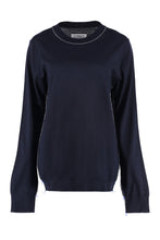 Carica l'immagine nel visualizzatore di Gallery, Pullover girocollo in lana e cotone
