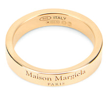 Carica l'immagine nel visualizzatore di Gallery, Anello con logo in argento placcato oro
