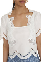 Carica l'immagine nel visualizzatore di Gallery, Blusa in cotone e pizzo
