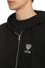 Carica l'immagine nel visualizzatore di Gallery, Felpa Hoch Embroi in cotone con cappuccio e zip
