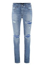 Carica l'immagine nel visualizzatore di Gallery, Jeans skinny 5-tasche con usure localizzate
