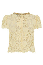 Load image into Gallery viewer, Lace top with jewel collar
