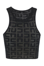 Load image into Gallery viewer, Crop top with jacquard logo
