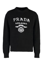 Carica l'immagine nel visualizzatore di Gallery, Maglione in cotone con intarsio logo
