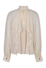 Carica l'immagine nel visualizzatore di Gallery, Blusa in crepe con drappeggio
