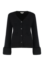 Carica l'immagine nel visualizzatore di Gallery, Cardigan double-face in misto lana e cashmere
