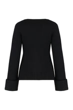 Carica l'immagine nel visualizzatore di Gallery, Cardigan double-face in misto lana e cashmere
