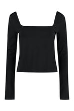 Carica l'immagine nel visualizzatore di Gallery, T-shirt a maniche lunghe in cotone stretch
