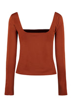 Carica l'immagine nel visualizzatore di Gallery, T-shirt a maniche lunghe in cotone stretch
