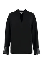 Carica l'immagine nel visualizzatore di Gallery, Blusa con dettagli in ecopelle
