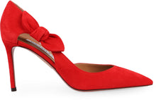 Load image into Gallery viewer, Very Bow Tie suede pumps
