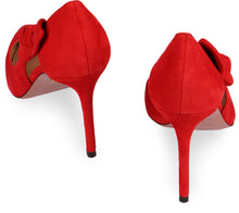 Load image into Gallery viewer, Very Bow Tie suede pumps
