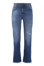 Carica l'immagine nel visualizzatore di Gallery, Cropped jeans a vita alta

