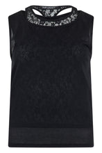 Load image into Gallery viewer, Black Stocking tank top in jersey
