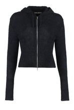 Carica l'immagine nel visualizzatore di Gallery, Cardigan Compact in maglia con zip e cappuccio
