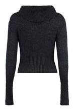 Carica l'immagine nel visualizzatore di Gallery, Cardigan Compact in maglia con zip e cappuccio
