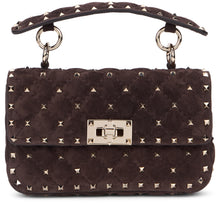 Carica l'immagine nel visualizzatore di Gallery, Borsa a mano Rockstud Spike piccola in pelle scamosciata
