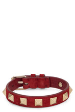 Carica l'immagine nel visualizzatore di Gallery, Bracciale Rockstud in pelle scamosciata

