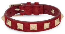 Carica l'immagine nel visualizzatore di Gallery, Bracciale Rockstud in pelle scamosciata
