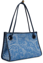 Carica l'immagine nel visualizzatore di Gallery, Borsa shopper media Eyes in jacquard di denim
