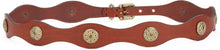 Load image into Gallery viewer, Leather belt with jewel studs
