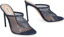 Carica l'immagine nel visualizzatore di Gallery, Mules Crystal Fishnet in pelle
